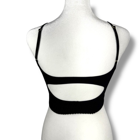 Free People Kick Back Ribbed Seamless Cami Bra Bralette, Black, Size XS/S - Picture 12 of 12